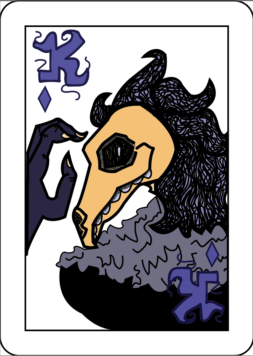 A stylized drawing of a creature in Illustrator