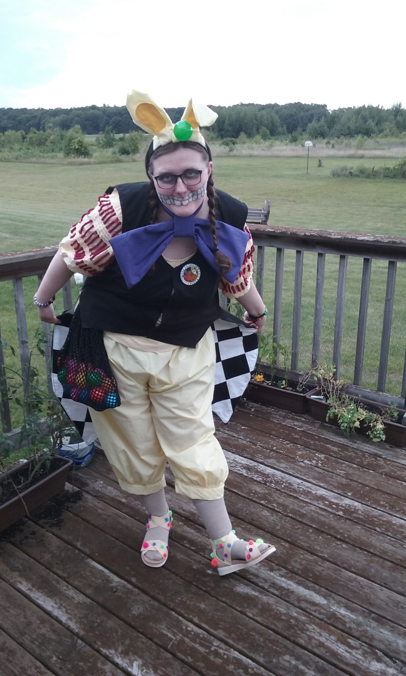 A picture of me in my Spring Bonnie cosplay from FNAF Into the Pit